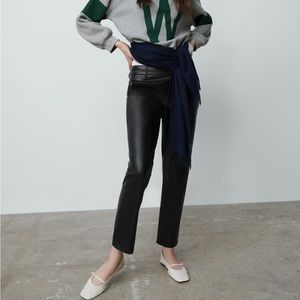 ZARA | Black Faux Leather Pants